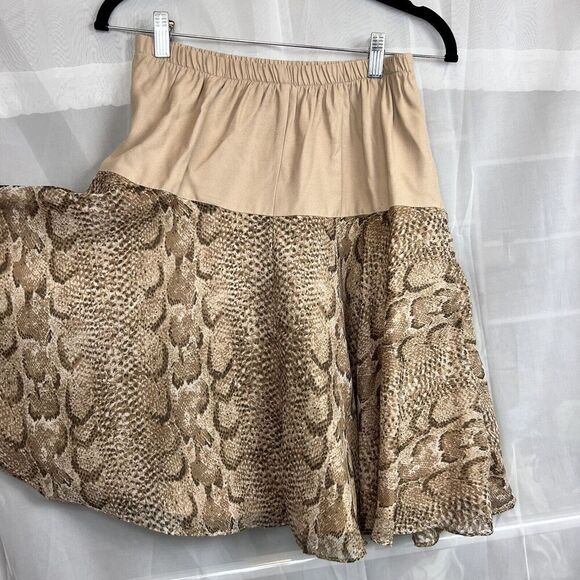 vintage snakeskin flared short skirt sz 10p western cowgirl desert snake layer - Picture 6 of 7